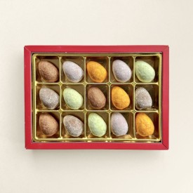 Chocolade gevulde paasei | 185g-Melk, wit