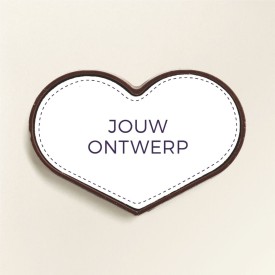 Chocolade hart - melk/marspein - eigen ontwerp - 175g