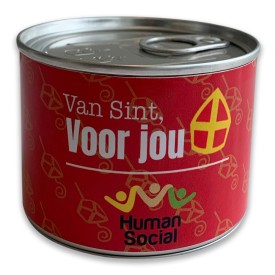 Chocolade pepernoten blikje - 135 gram - melk, puur en wit