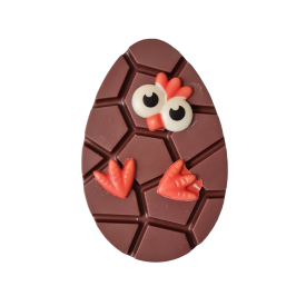 Chocolade paasei paaskuikentje melk-Melk, wit