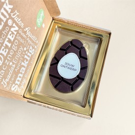 Chocolade paasei verzenddoos logo-Puur
