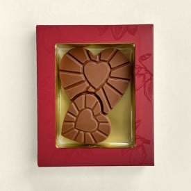 Chocolade symbool hart - melk - 80 gram - onbedrukt