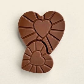 Chocolade symbool hart - melk - 80 gram - onbedrukt