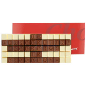 Barry Callebaut Chocotelegram® - melk/wit - 7 t/m 60 blokjes