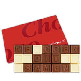 Barry Callebaut Chocotelegram® - melk/wit - 7 t/m 60 blokjes