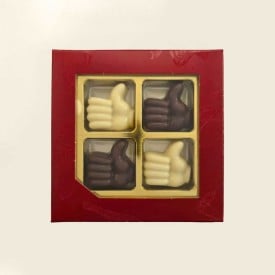 Chocolade Thumbs up 4 | melk/wit