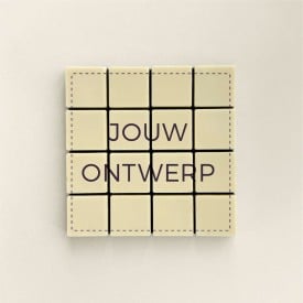 Chocolade wenskaart 16 blokjes - melk/wit - eigen ontwerp - 176g