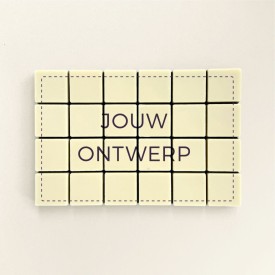 Chocolade wenskaart 24 blokjes - melk/wit - eigen ontwerp - 264g