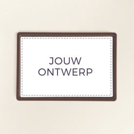 Chocolade wenskaart - melk/marsepein - eigen ontwerp - 175g