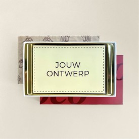 Chocolade wenskaart Tablet - melk/wit - eigen ontwerp - 240g