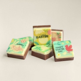 Chocoladeblokje Pasen Melk/wit 11g-Melk, wit