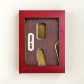 Chocoladeletter - 200 gram - met marsepein - A t/m Z