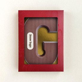 Chocoladeletter - 200 gram - met marsepein - A t/m Z