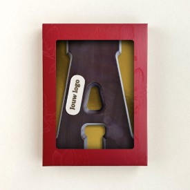 Chocoladeletter - 200 gram - melk met marsepein - A t/m Z-Puur