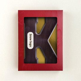 Chocoladeletter - 200 gram - puur met marsepein - A t/m Z