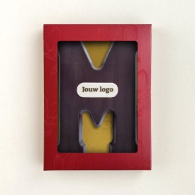 Chocoladeletter - 200 gram - puur met marsepein - A t/m Z