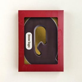 Chocoladeletter - 200 gram - puur met marsepein - A t/m Z