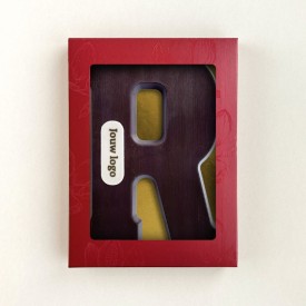 Chocoladeletter - 200 gram - puur met marsepein - A t/m Z
