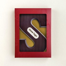 Chocoladeletter - 200 gram - puur met marsepein - A t/m Z