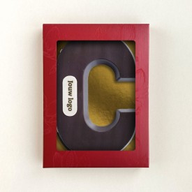 Chocoladeletter - 200 gram - puur met marsepein - A t/m Z