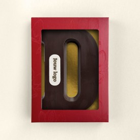 Chocoladeletter - 200 gram - puur met marsepein - A t/m Z