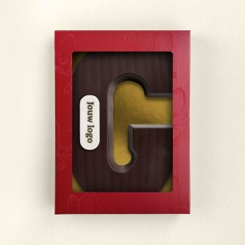 Chocoladeletter - 200 gram - puur met marsepein - A t/m Z