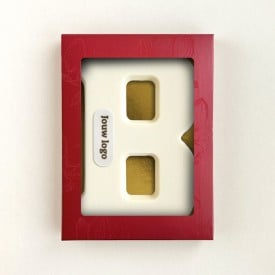 Chocoladeletter - 200 gram - wit met marsepein - A t/m Z