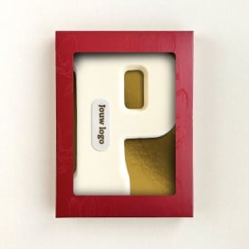 Chocoladeletter - 200 gram - wit met marsepein - A t/m Z