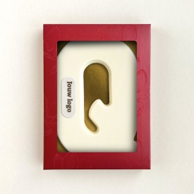 Chocoladeletter - 200 gram - wit met marsepein - A t/m Z