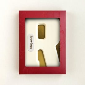 Chocoladeletter - 200 gram - wit met marsepein - A t/m Z