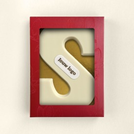 Chocoladeletter - 200 gram - wit met marsepein - A t/m Z