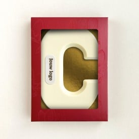 Chocoladeletter - 200 gram - wit met marsepein - A t/m Z