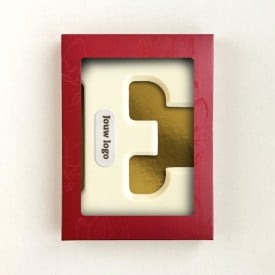 Chocoladeletter - 200 gram - wit met marsepein - A t/m Z