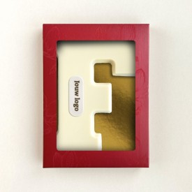Chocoladeletter - 200 gram - wit met marsepein - A t/m Z