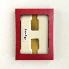 Chocoladeletter - 200 gram - wit met marsepein - A t/m Z