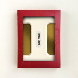 Chocoladeletter - 200 gram - wit met marsepein - A t/m Z