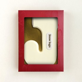 Chocoladeletter - 200 gram - wit met marsepein - A t/m Z