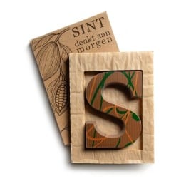 Chocoladeletter S - dubai - 135 gram - onbedrukt