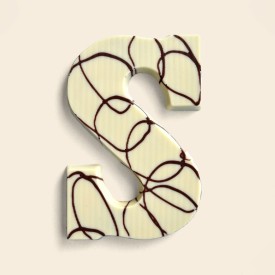 Chocoladeletter S Praline Wit 200gr