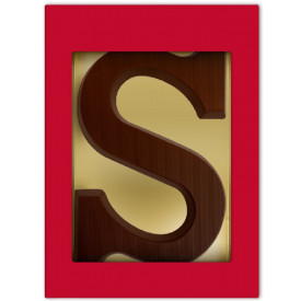 Chocoladeletter S puur (80 gram)-Puur