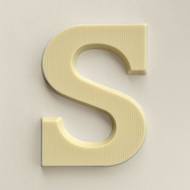 Chocoladeletter S Wit - eco verpakking