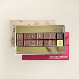 ChocoTelegram® 14 | vrolijk Pasen!-Melk, wit