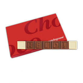 Chocotelegram® - 176 gram - melk en wit - held!