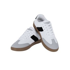 Design sneaker - leer en suède - lage uitvoering