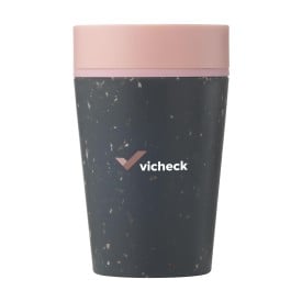 Circular&Co Recycled Coffee Cup 227 ml koffiebeker-Zwart/roze