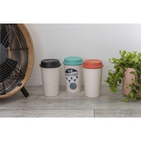 Circular&Co koffiebeker 340ml- PP - dubbelwandig - drukdeksel