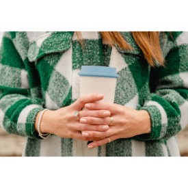 Circular&Co koffiebeker 340ml- PP - dubbelwandig - drukdeksel