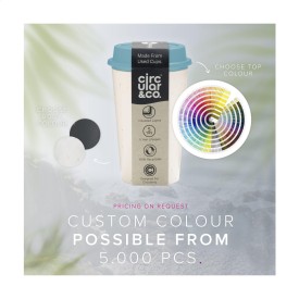 Circular&Co koffiebeker 340ml- PP - dubbelwandig - drukdeksel