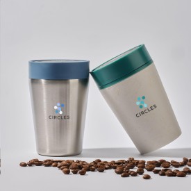 Circular&Co thermosbeker 227 ml - gerecycled RVS - trust-lock en swift-click deksel