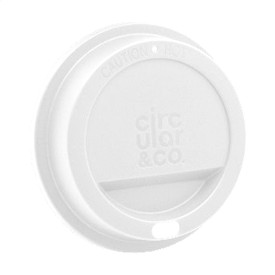 Circular&Co koffiebeker 227ml- PP - deksel met drinkopening - quick-dry onderzijde - ribbelwand